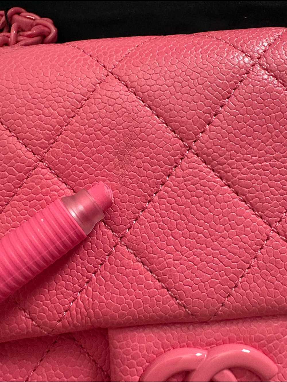 CHANEL Caviar Quilted Mini Incognito Square Flap Pink GUC - Picture 13 of 13